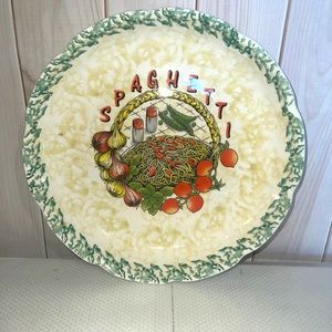 Himark Large Spaghetti Bowl Ceramic Spaghetti Bowl, Made in Italy, Vintage Decor